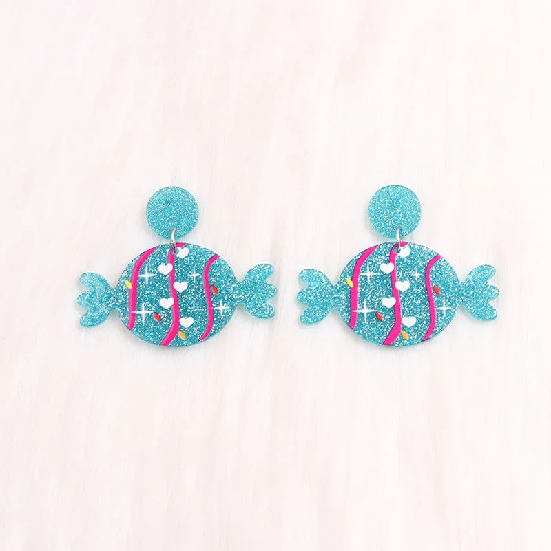 Wholesale Valentine's Day Leather Jacket Acrylic Earrings