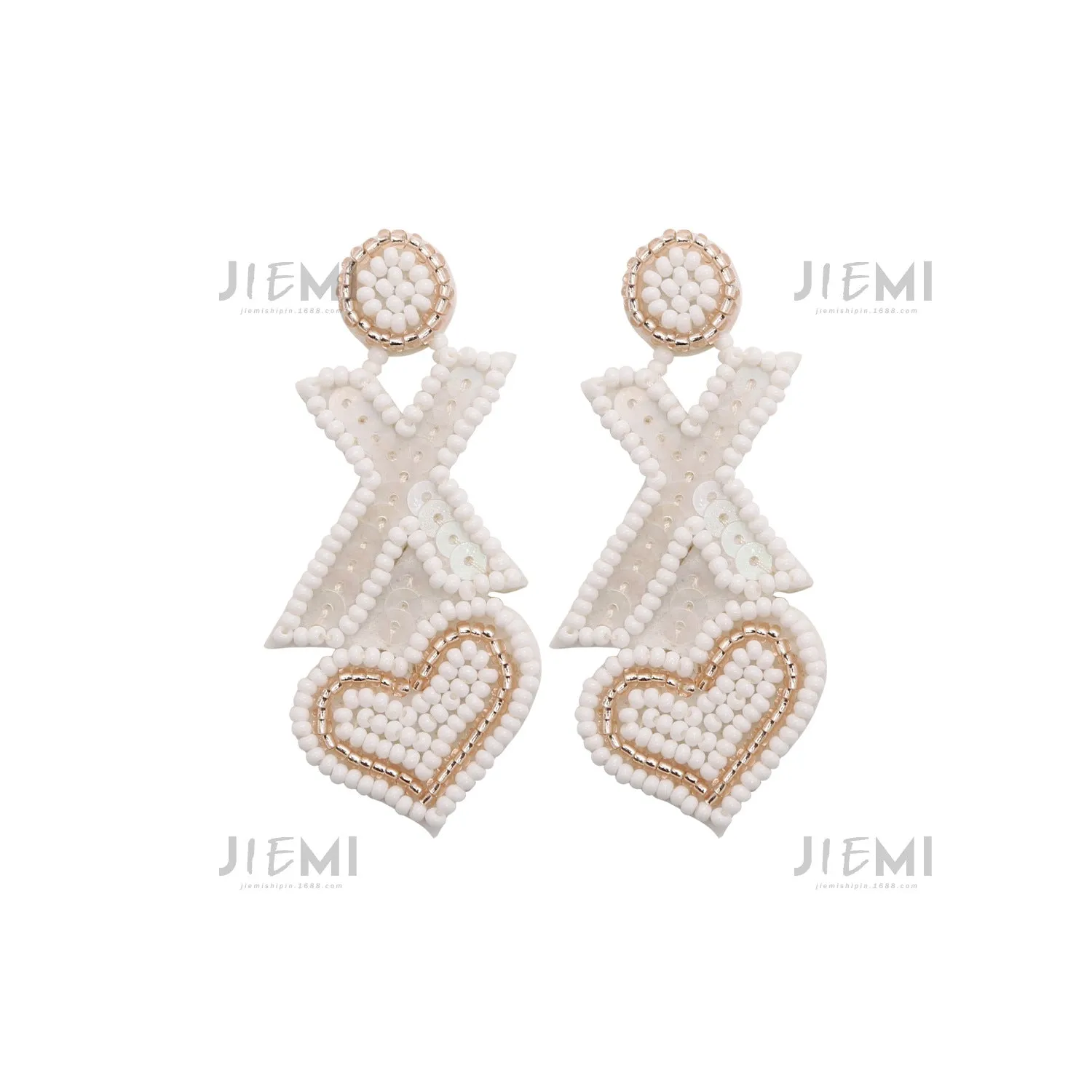 Wholesale Valentine's Day Letter XOXO Love Rice Ball Earrings