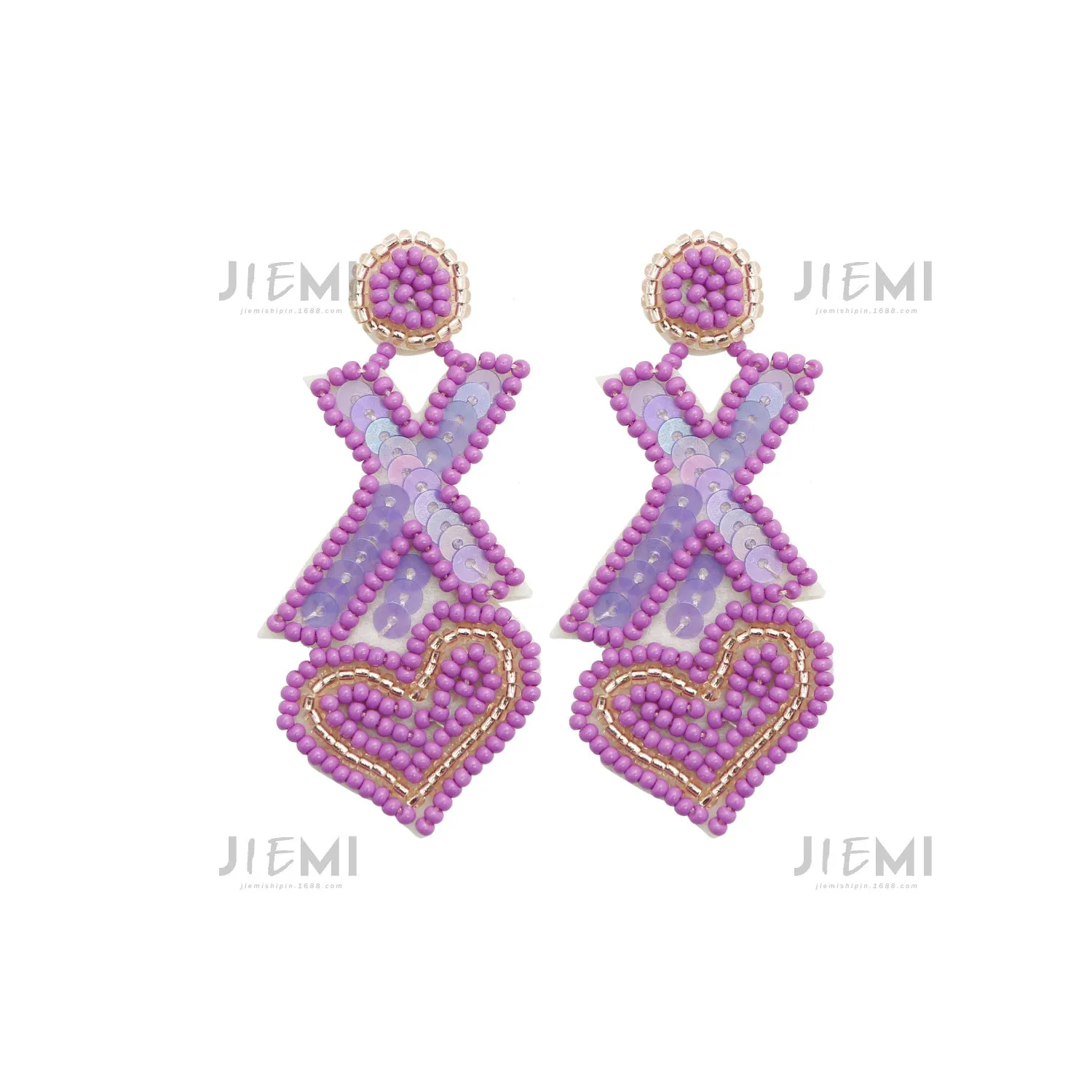 Wholesale Valentine's Day Letter XOXO Love Rice Ball Earrings