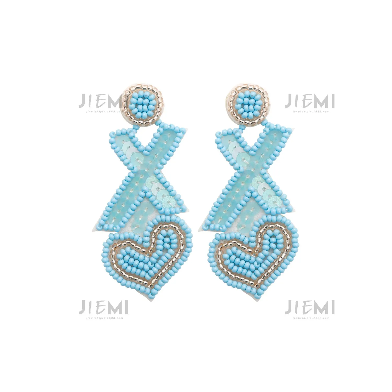 Wholesale Valentine's Day Letter XOXO Love Rice Ball Earrings