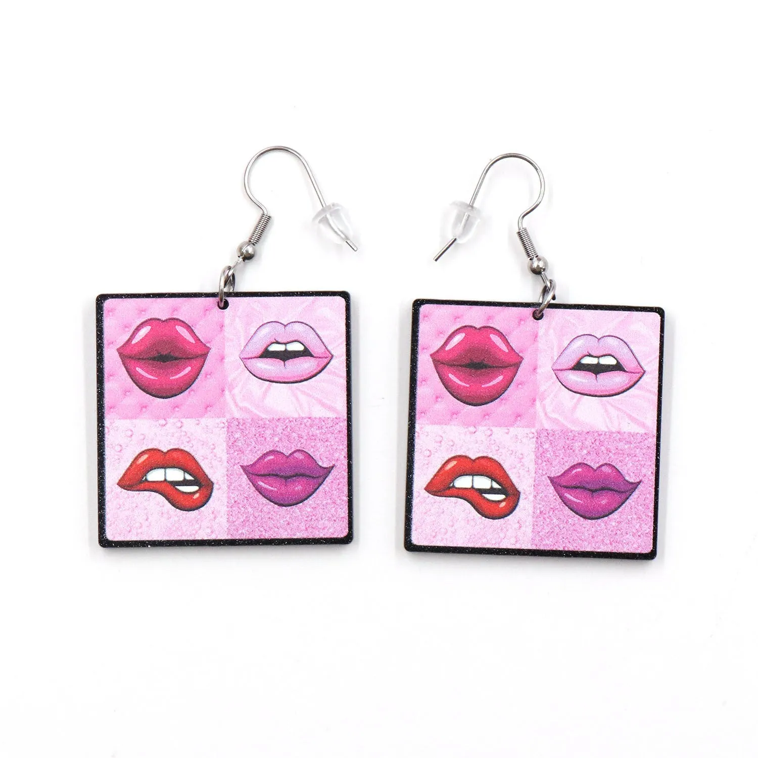 Wholesale Valentine's Day Lips Acrylic Earrings