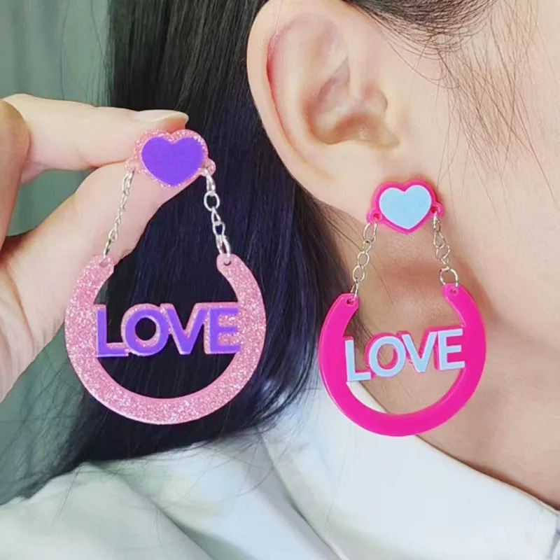 Wholesale Valentine's Day LOVE Acrylic Earrings