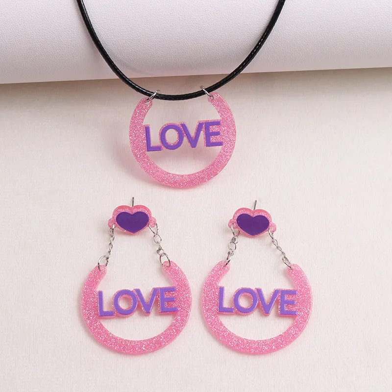 Wholesale Valentine's Day LOVE Acrylic Earrings