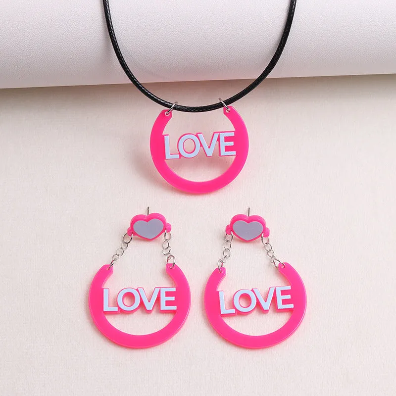 Wholesale Valentine's Day LOVE Acrylic Earrings