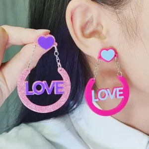 Wholesale Valentine's Day LOVE Acrylic Earrings