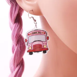 Wholesale Valentine's Day Love Bus Acrylic Earrings