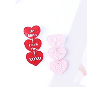 Wholesale Valentine's Day Love English Letter Acrylic Earrings