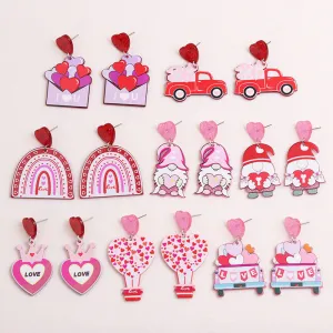 Wholesale Valentine's Day Love Envelope Car Dwarf Acrylic Earrings