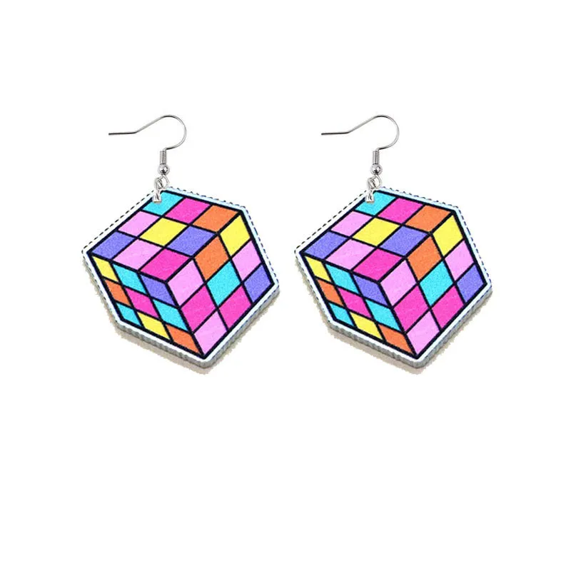 Wholesale Valentine's Day Love Rainbow LOVE Earrings Lip Acrylic Earrings
