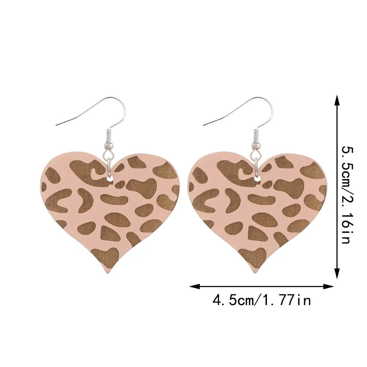 Wholesale Valentine's Day Love Wood Chips Football Baseball Wooden Earrings