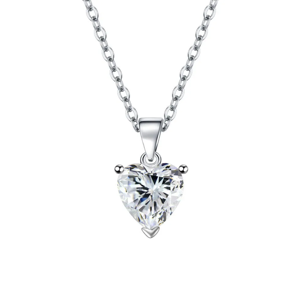 Wholesale Valentine's Day Love Zircon Necklace Earrings Ring Set