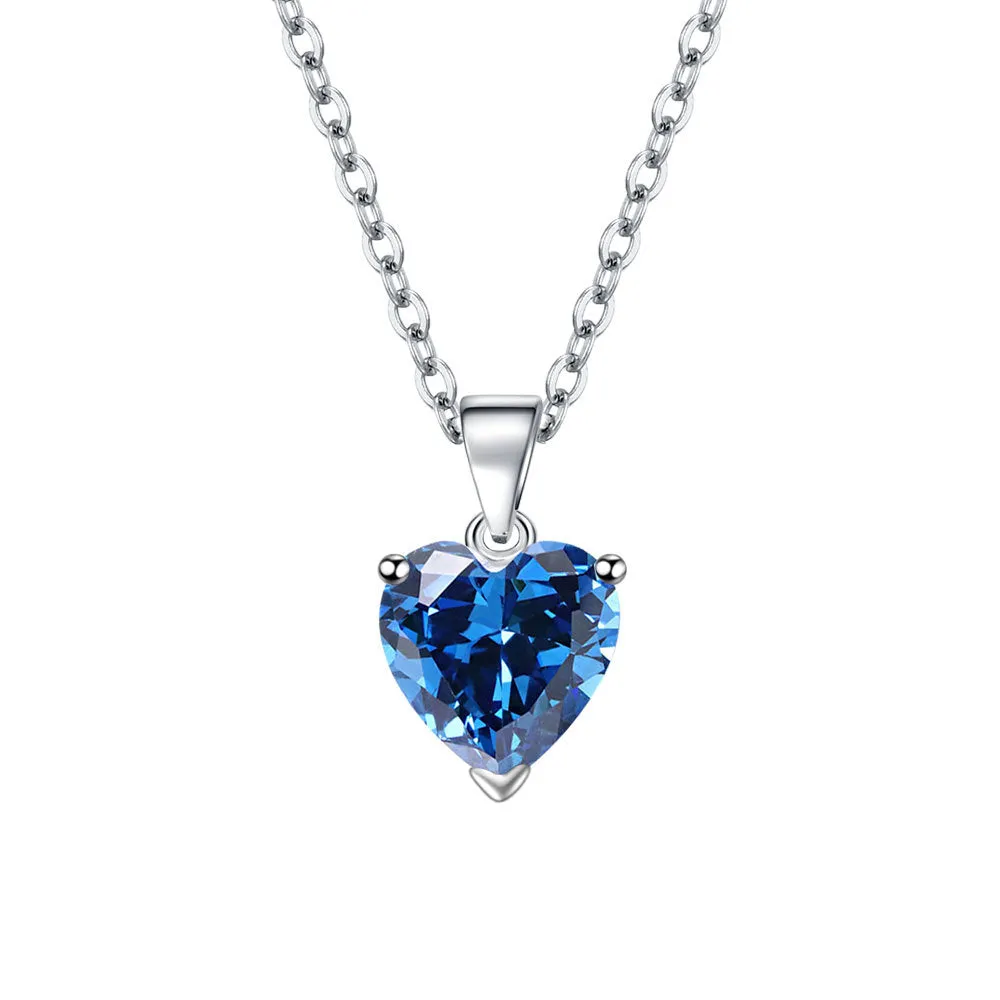 Wholesale Valentine's Day Love Zircon Necklace Earrings Ring Set