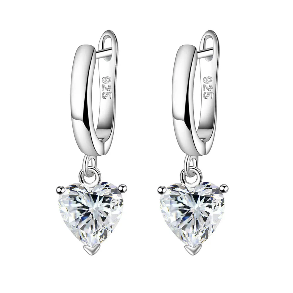 Wholesale Valentine's Day Love Zircon Necklace Earrings Ring Set