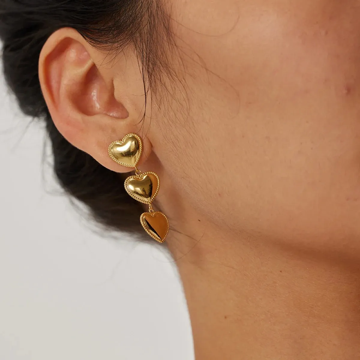 Wholesale Valentine's Day Multi-Layer Love Simple Alloy Earrings