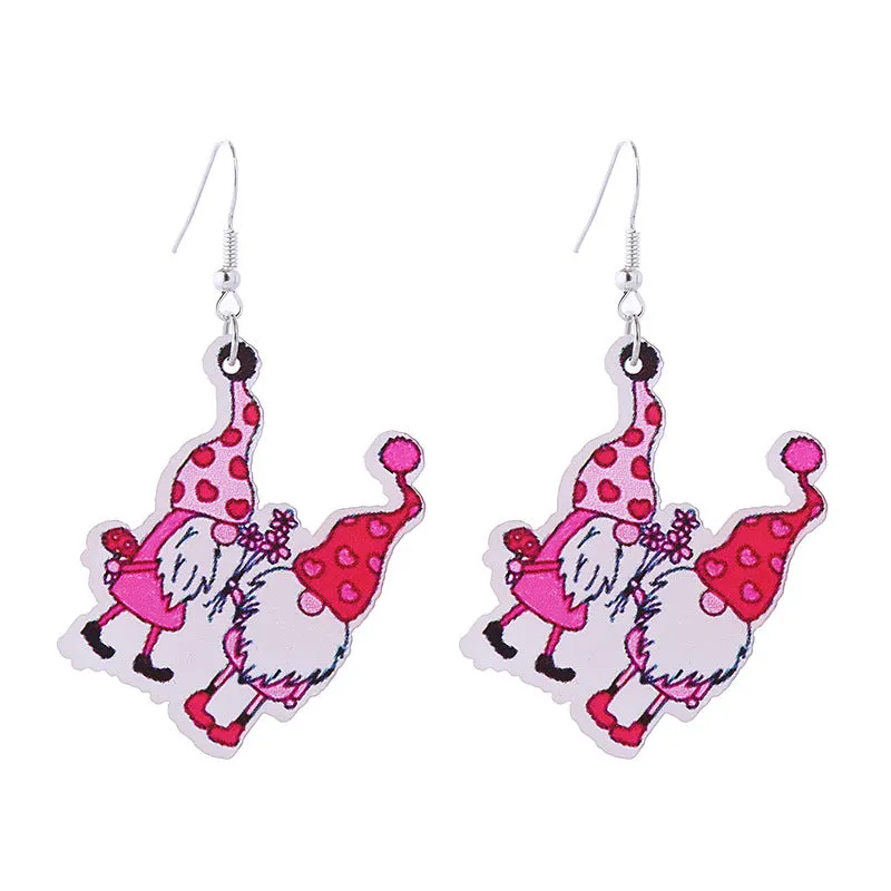 Wholesale Valentine's Day Pink Tape Love Balloon Acrylic Earrings
