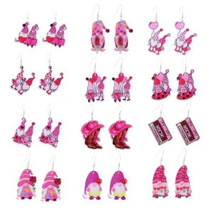 Wholesale Valentine's Day Pink Tape Love Balloon Acrylic Earrings
