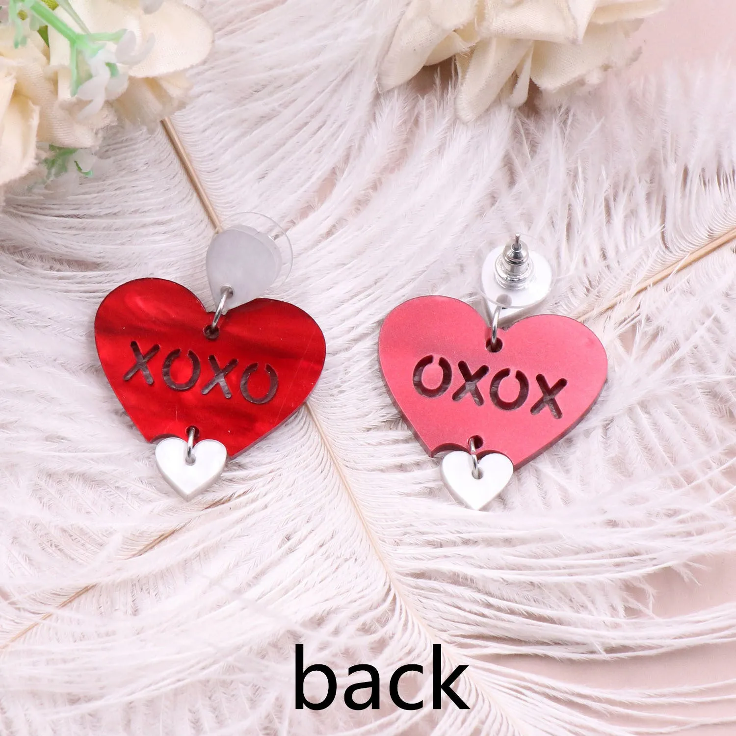 Wholesale Valentine's Day Red Love Letters Acrylic Earrings