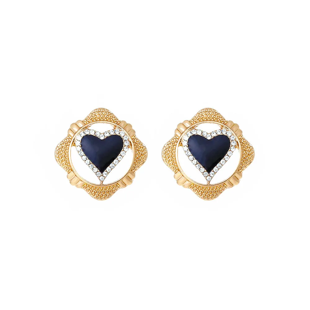 Wholesale Valentine's Day Rhinestone Heart Earrings