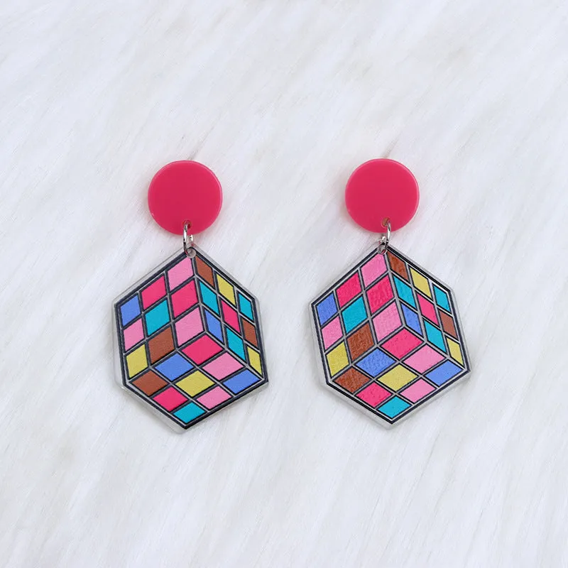 Wholesale Valentine's Day Rose Red Heart Stud Earrings