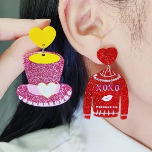 Wholesale Valentine's Day Sweaters, Hats, Acrylic Earrings