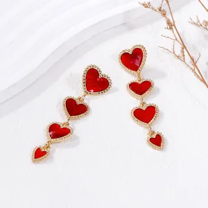 Wholesale Valentine's Day Tassels, Love Alloy Earrings