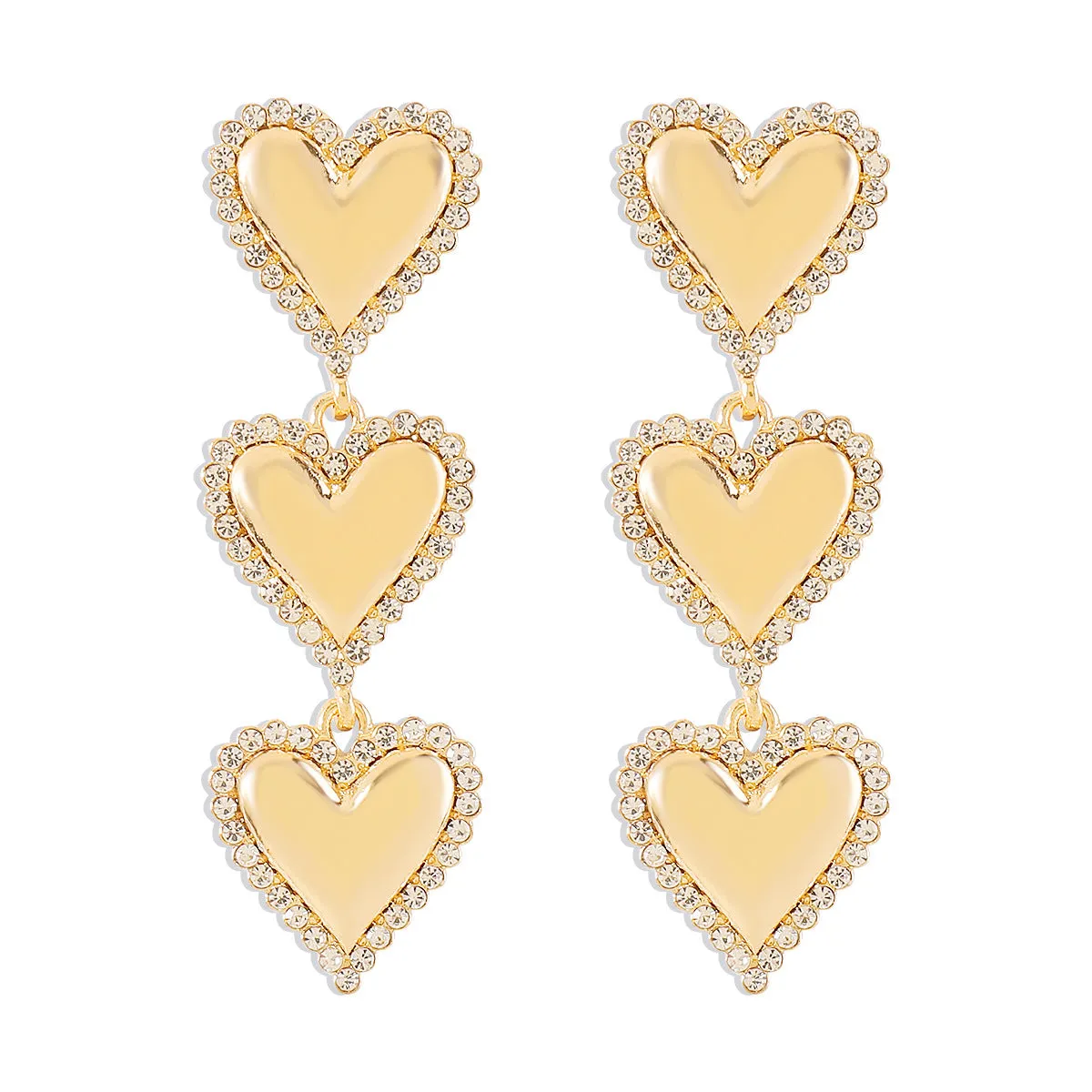 Wholesale Valentine's Day Vintage Multi-Layered Heart Earrings