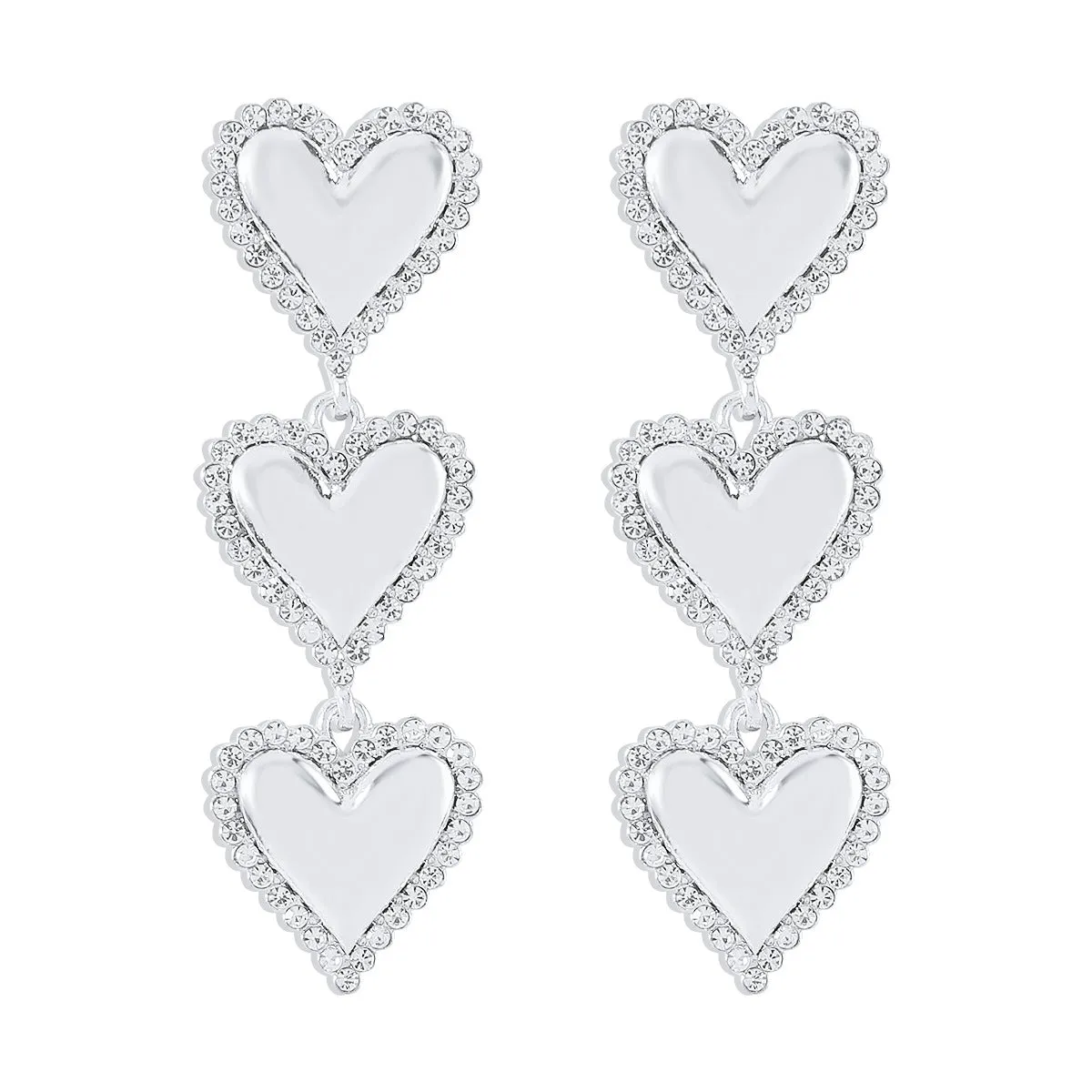 Wholesale Valentine's Day Vintage Multi-Layered Heart Earrings