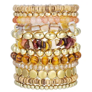 Wholesale Vintage 12-piece Bohemian handmade beaded bracelet set