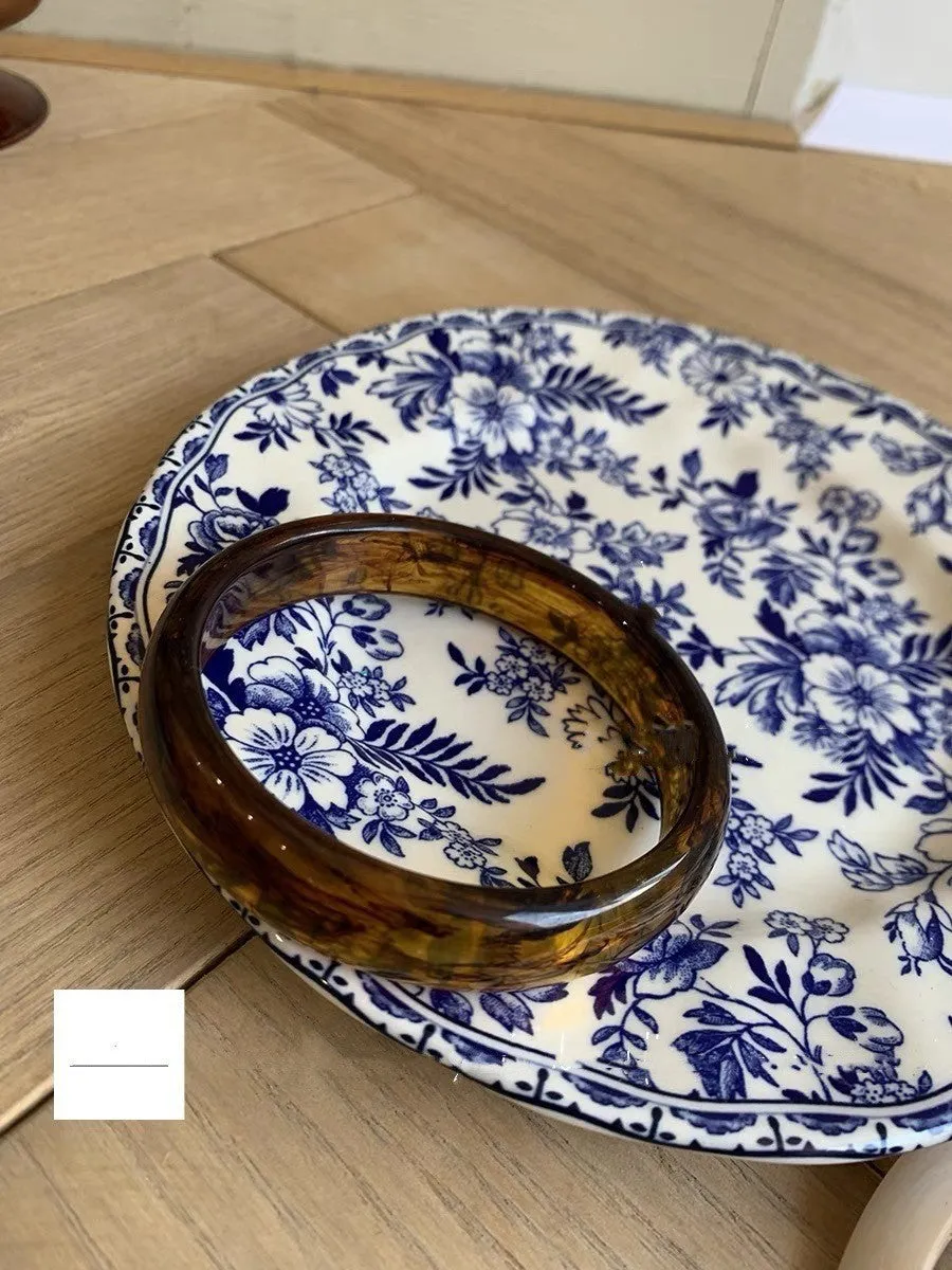 Wholesale Vintage Acrylic Geometric Irregular Ring Resin Bracelet