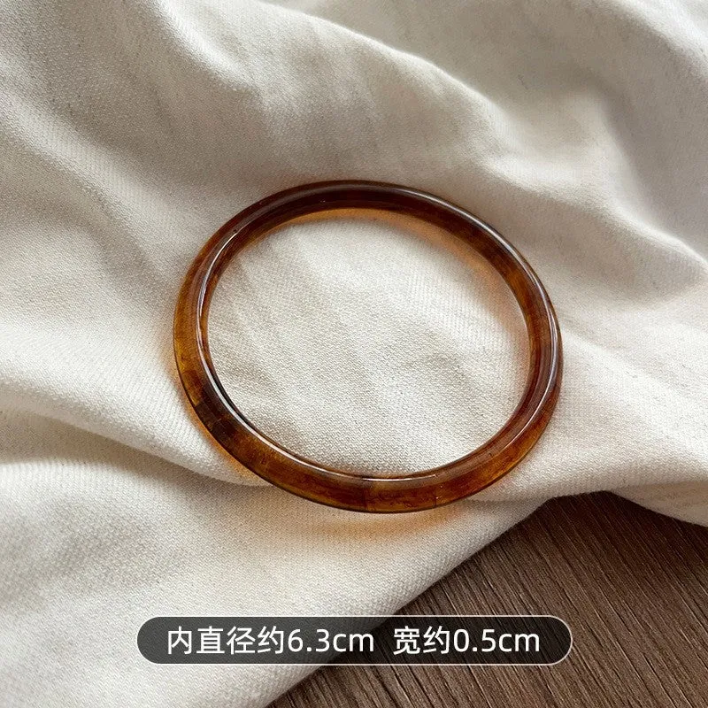 Wholesale Vintage Acrylic Geometric Irregular Ring Resin Bracelet