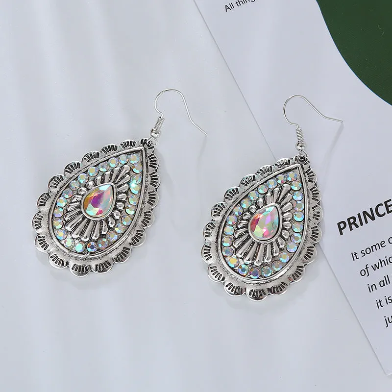 Wholesale Vintage Alloy Diamond Earrings