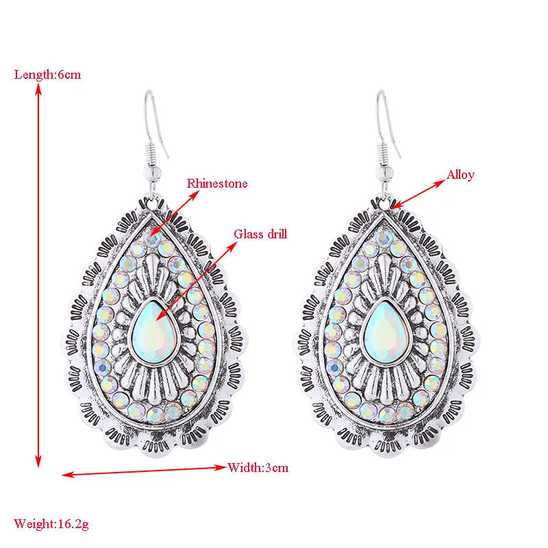 Wholesale Vintage Alloy Diamond Earrings
