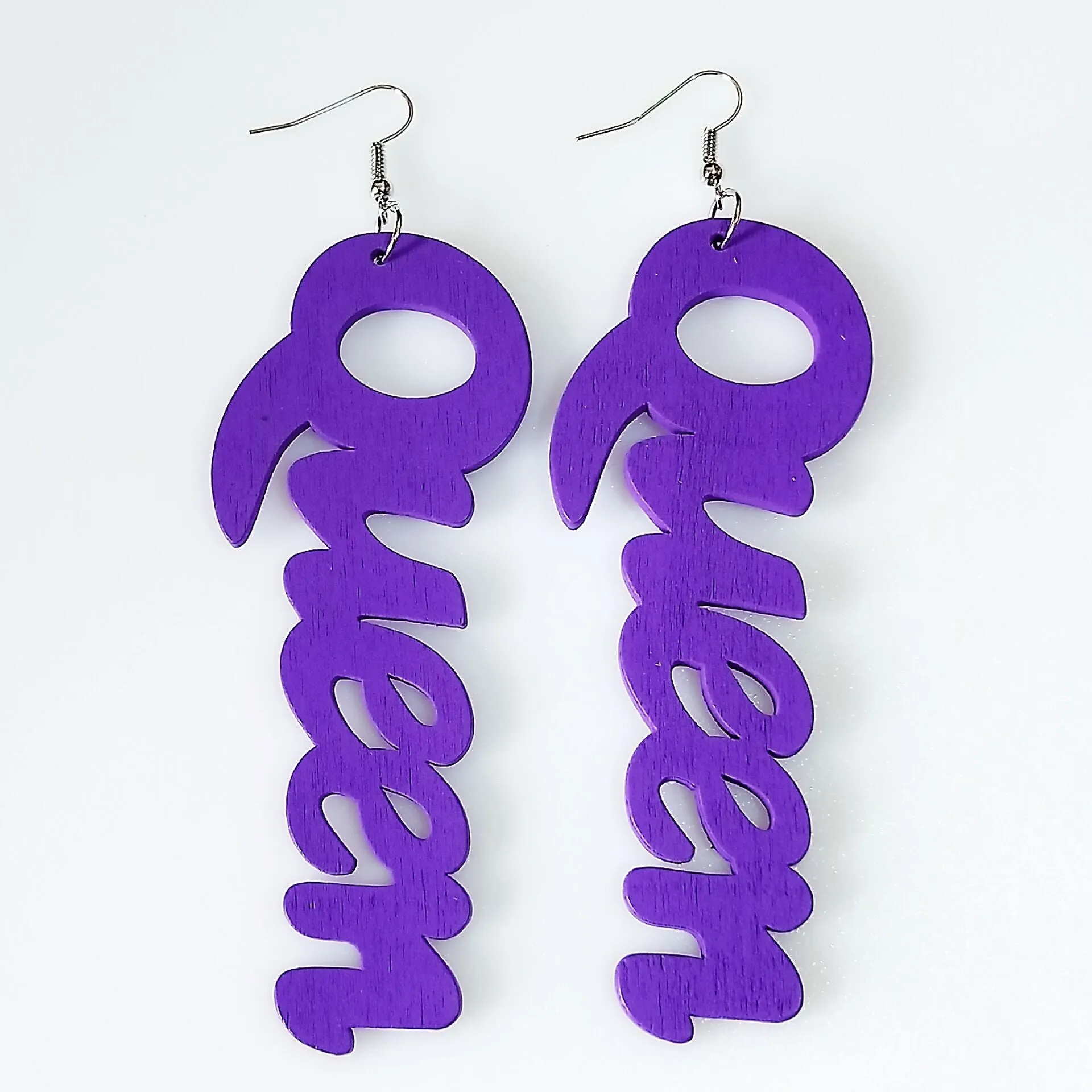 Wholesale Vintage Alphabet Wooden Earrings