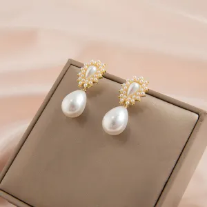 Wholesale Vintage Baroque Drop Pearl Earrings