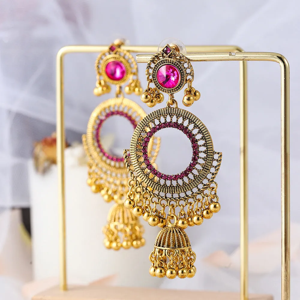 Wholesale Vintage big round bell ear hook earrings