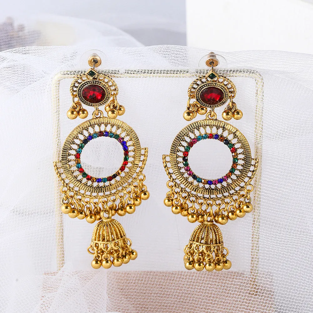 Wholesale Vintage big round bell ear hook earrings