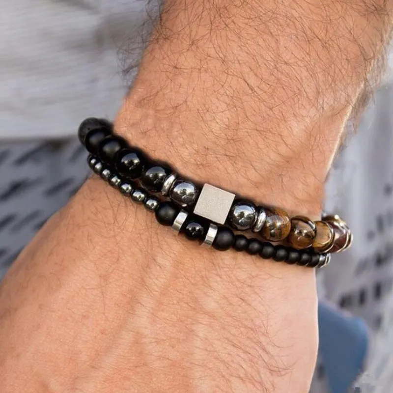 Wholesale vintage black frosted bracelet zircon crown diamond ball dice lion head beads bracelet suit