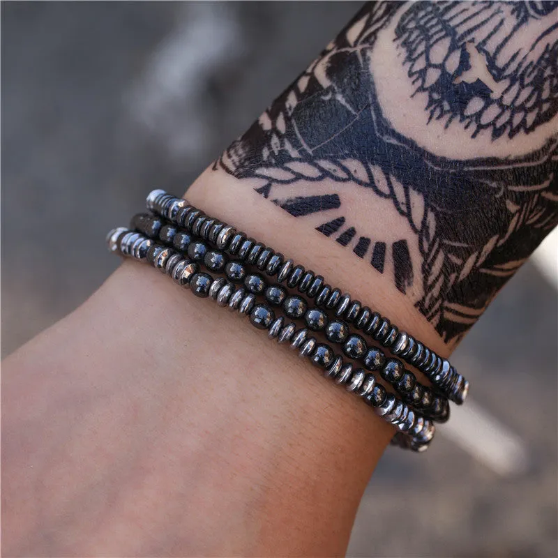 Wholesale vintage black frosted bracelet zircon crown diamond ball dice lion head beads bracelet suit