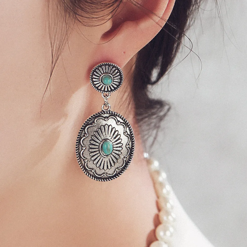 Wholesale Vintage Bohemian Ethnic-inspired Turquoise Earrings