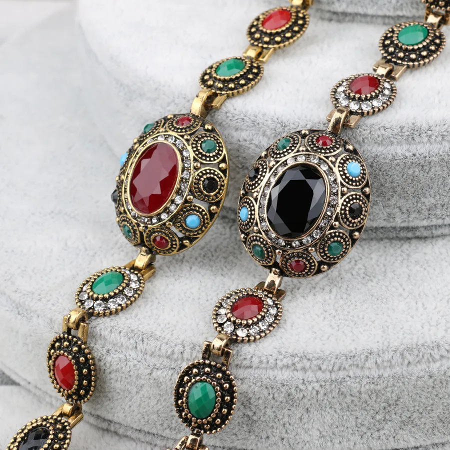 Wholesale Vintage Bohemian Style Gemstone Alloy Bracelets
