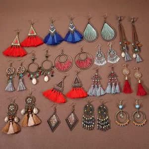 Wholesale Vintage Bohemian Tassel Earrings