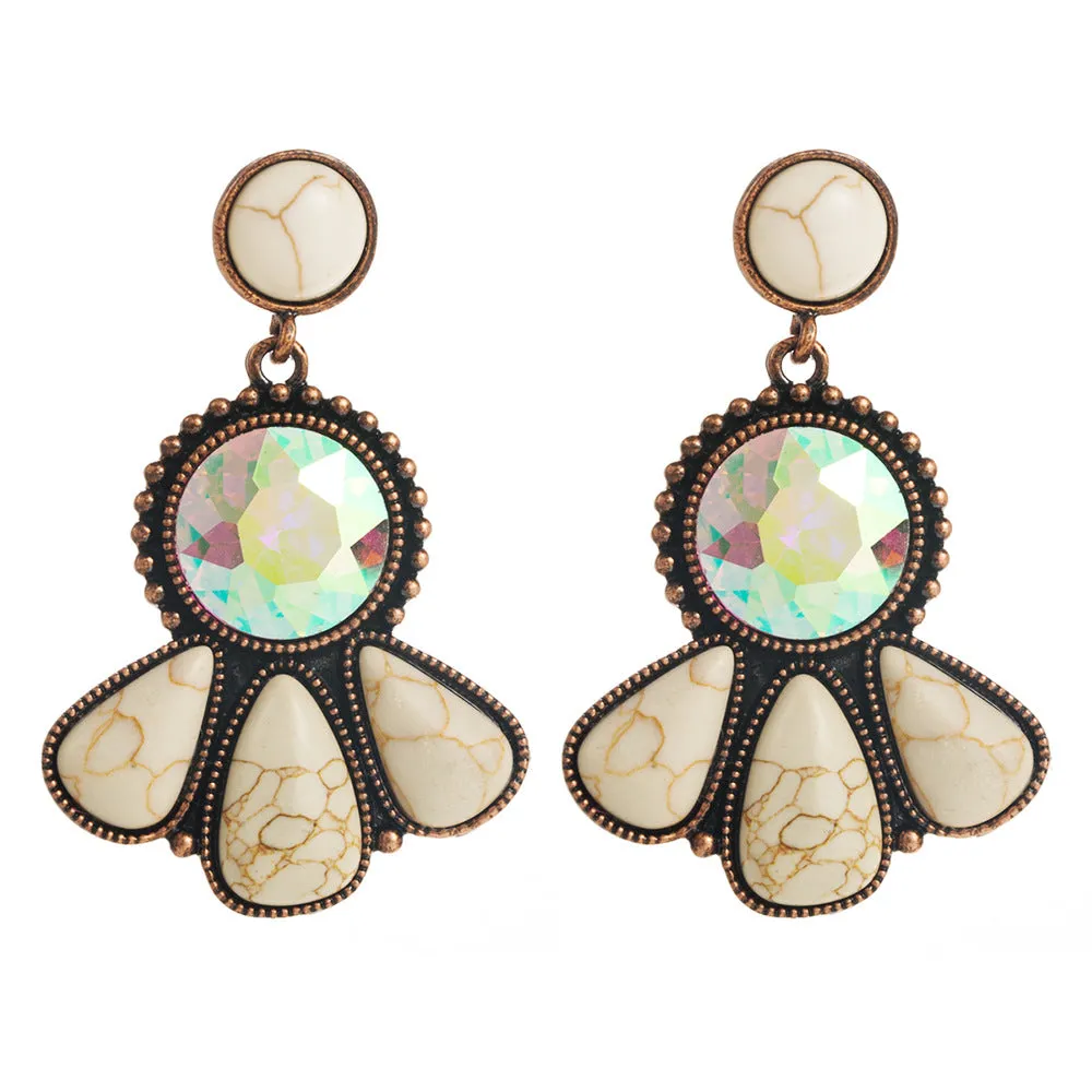 Wholesale Vintage Bohemian Turquoise Stud Earrings