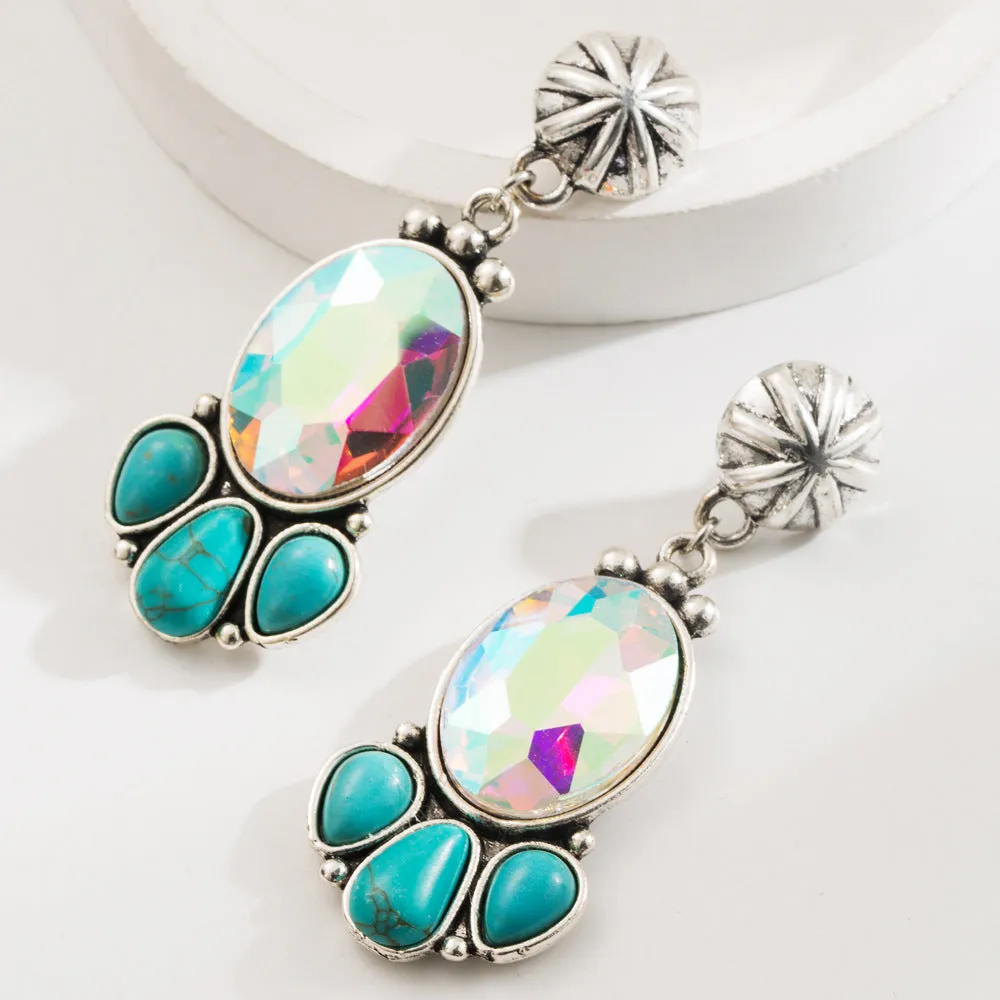 Wholesale Vintage Bohemian Turquoise Stud Earrings