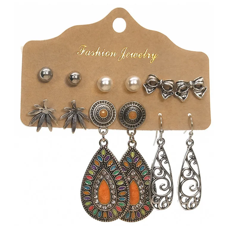 Wholesale Vintage Boho Tassel Set Earrings