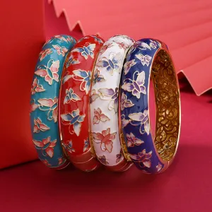 Wholesale Vintage Butterfly Hollow Enamel Bracelet