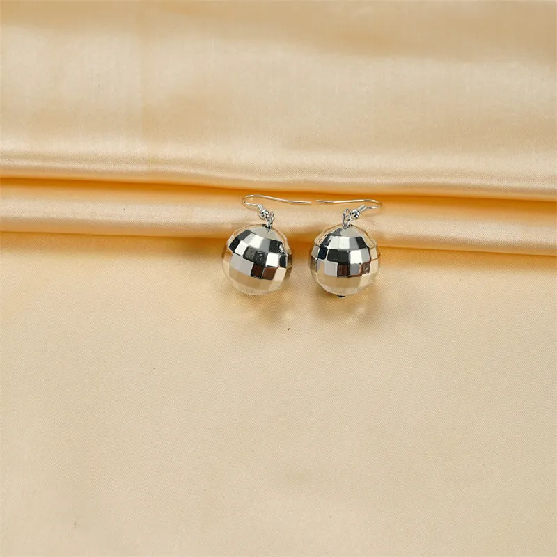 Wholesale Vintage Christmas Ball Mirror Earrings