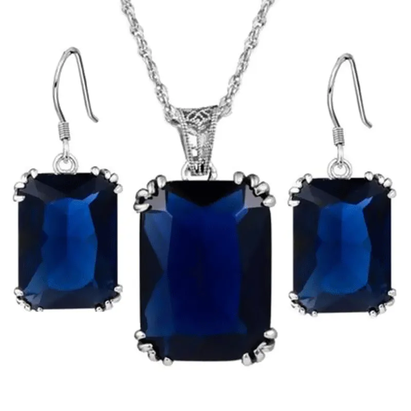 Wholesale Vintage Crystal Alloy Earrings Jewelry Set