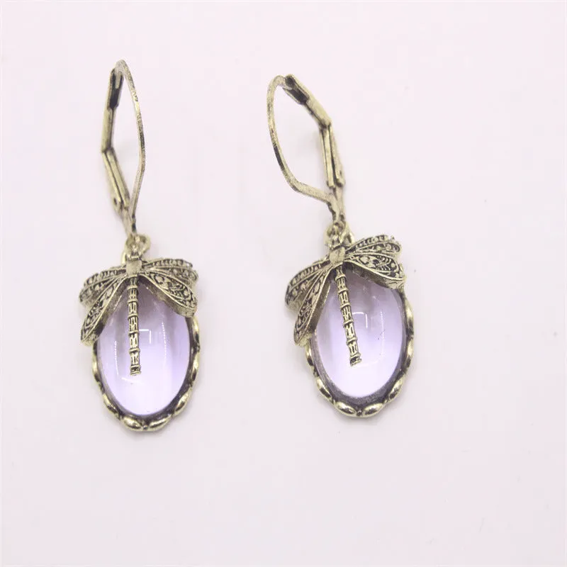 Wholesale Vintage Dragonfly Green Bohemian Earrings