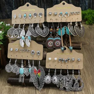 Wholesale Vintage Ethnic Set of 6 Alloy Earrings