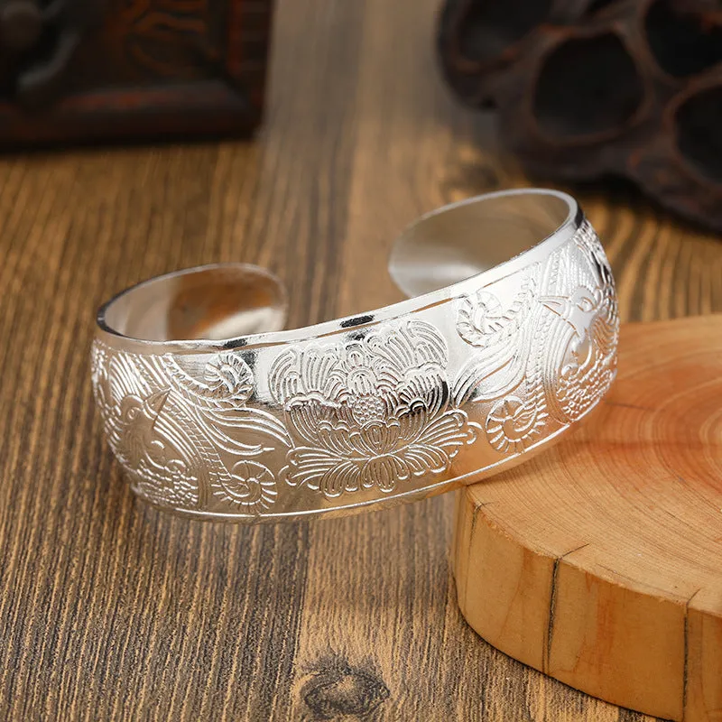 Wholesale Vintage Ethnic Style Miao Silver Bracelet